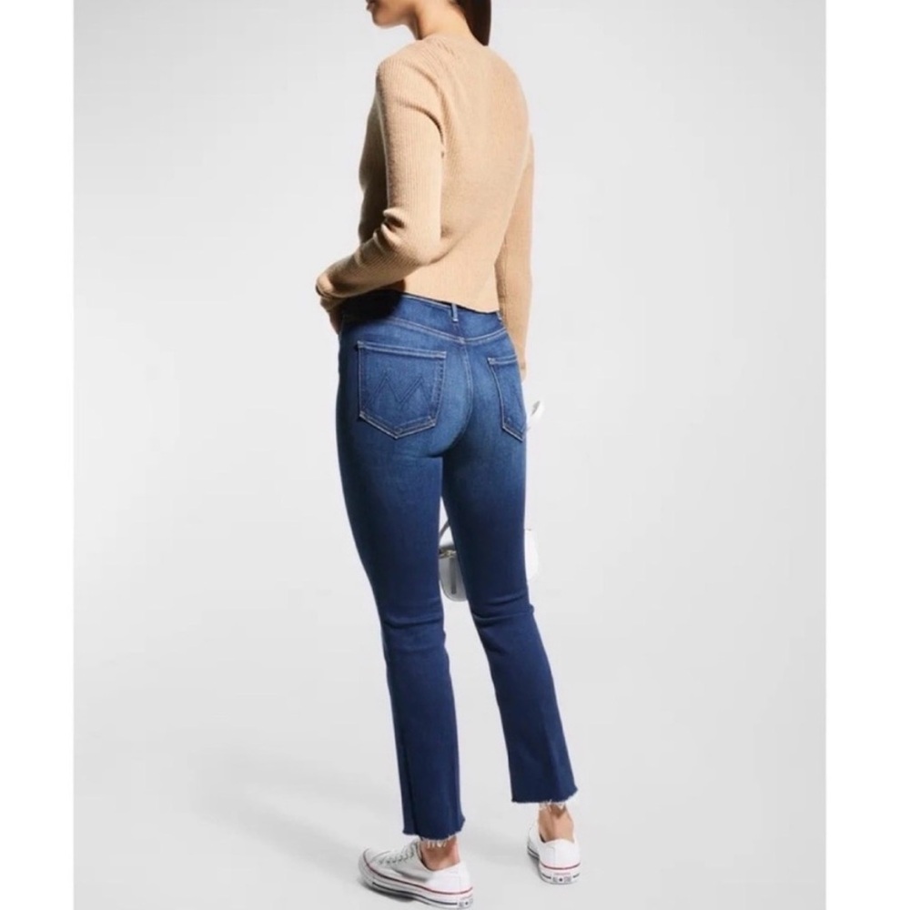 Mother The Hustler Ankle Fray Jeans Women’s Size 26 Home Movies Dark Wash - Picture 2 of 11